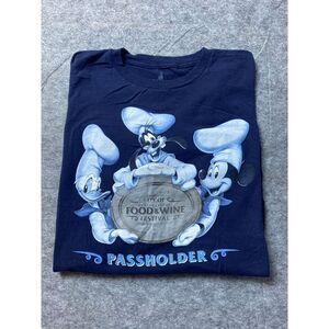 Disney Shirt Mens Extra Large Blue Epcot 2013 Food & Wine Festival Tee
